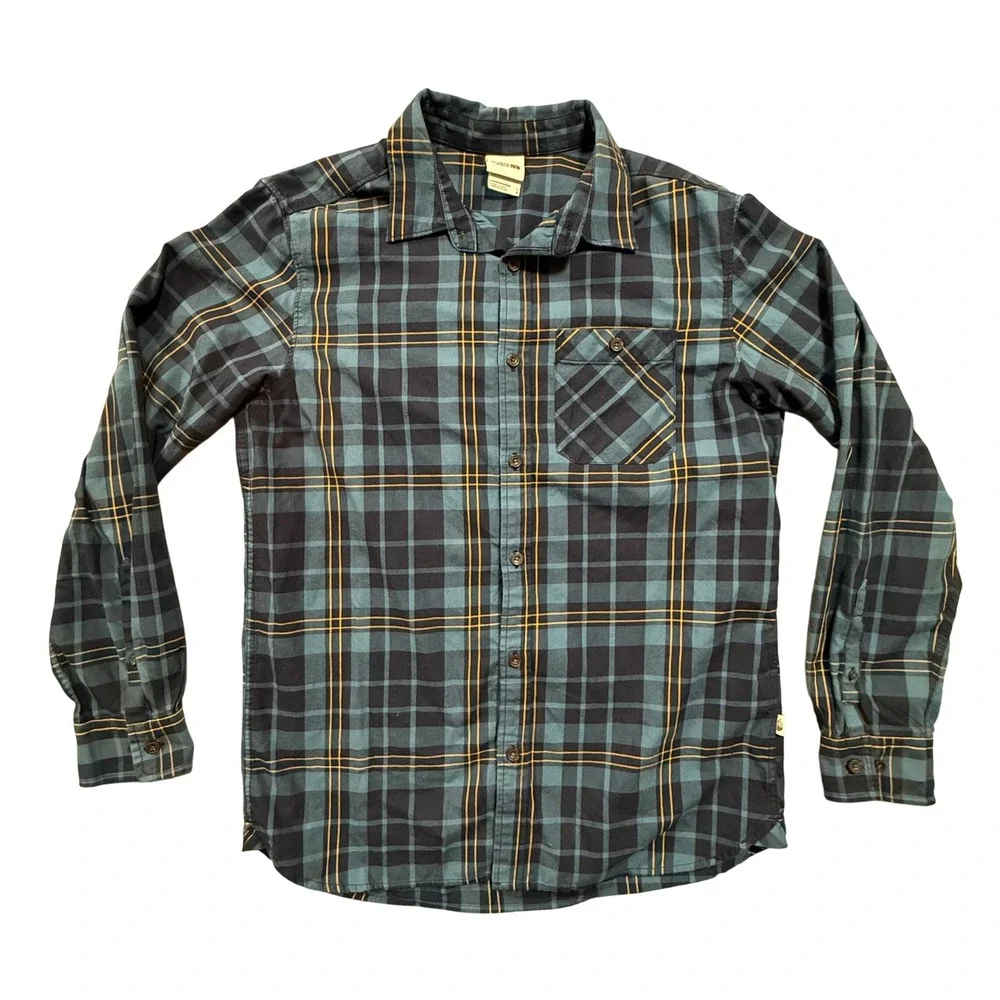 The North Face Hayden Pass Long Sleeve Blue Plaid Shirt Men Size‎ Large